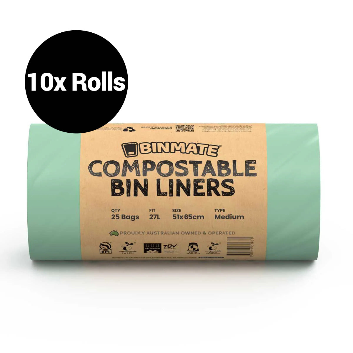BINMATE® Compostable Bin Bag Rolls