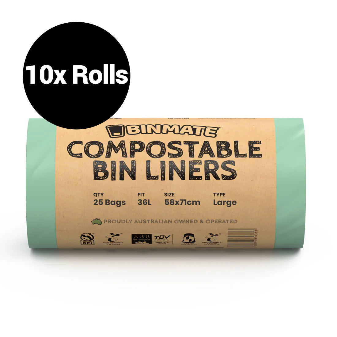 BINMATE® Compostable Bin Bag Rolls
