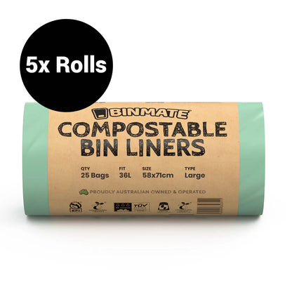 BINMATE® Compostable Bin Bag Rolls