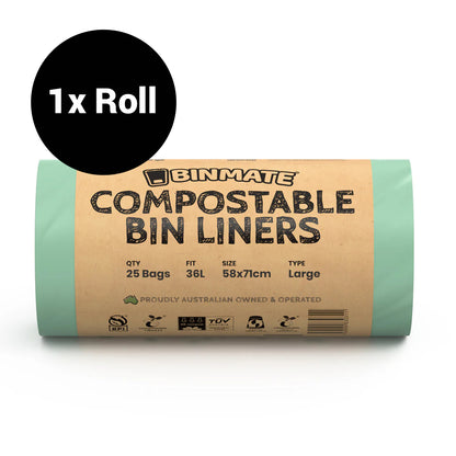 BINMATE® Compostable Bin Bag Rolls